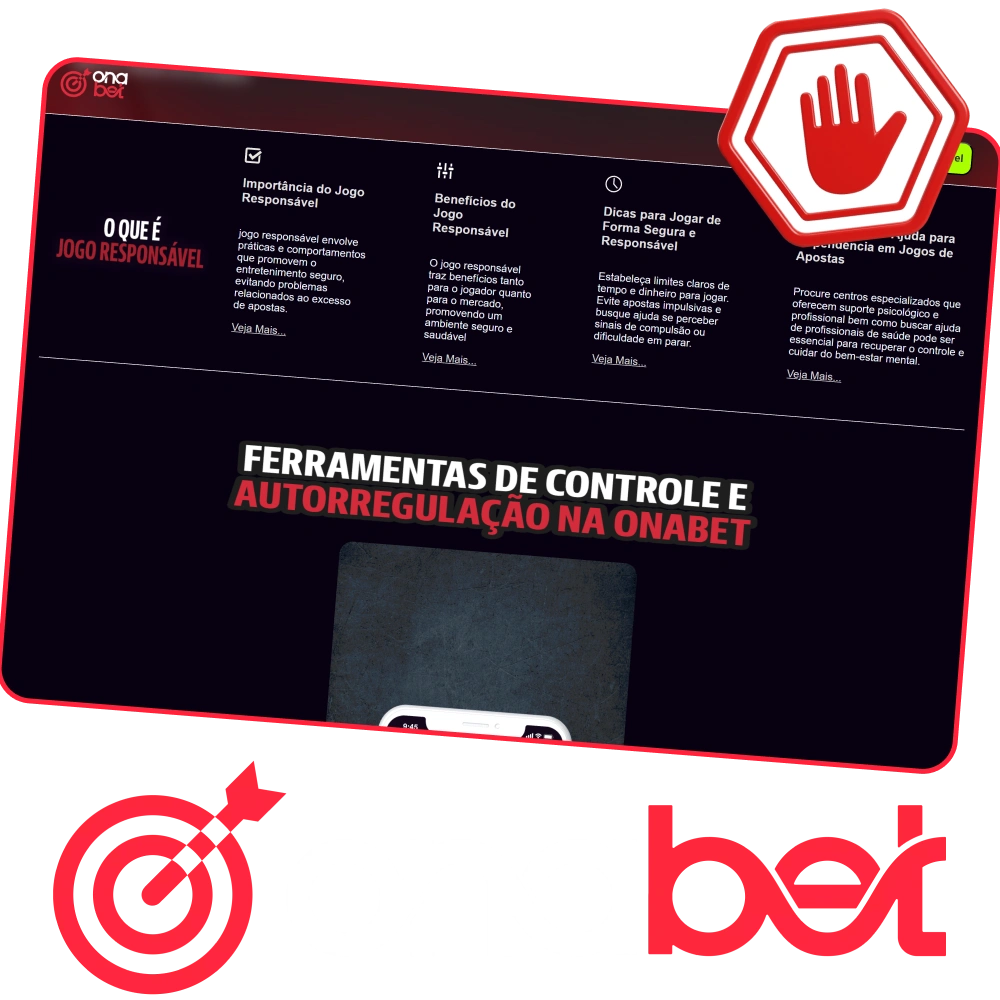 Jogue com segurança e responsabilidade de acordo com a política de Jogo Responsável da OnaBet.