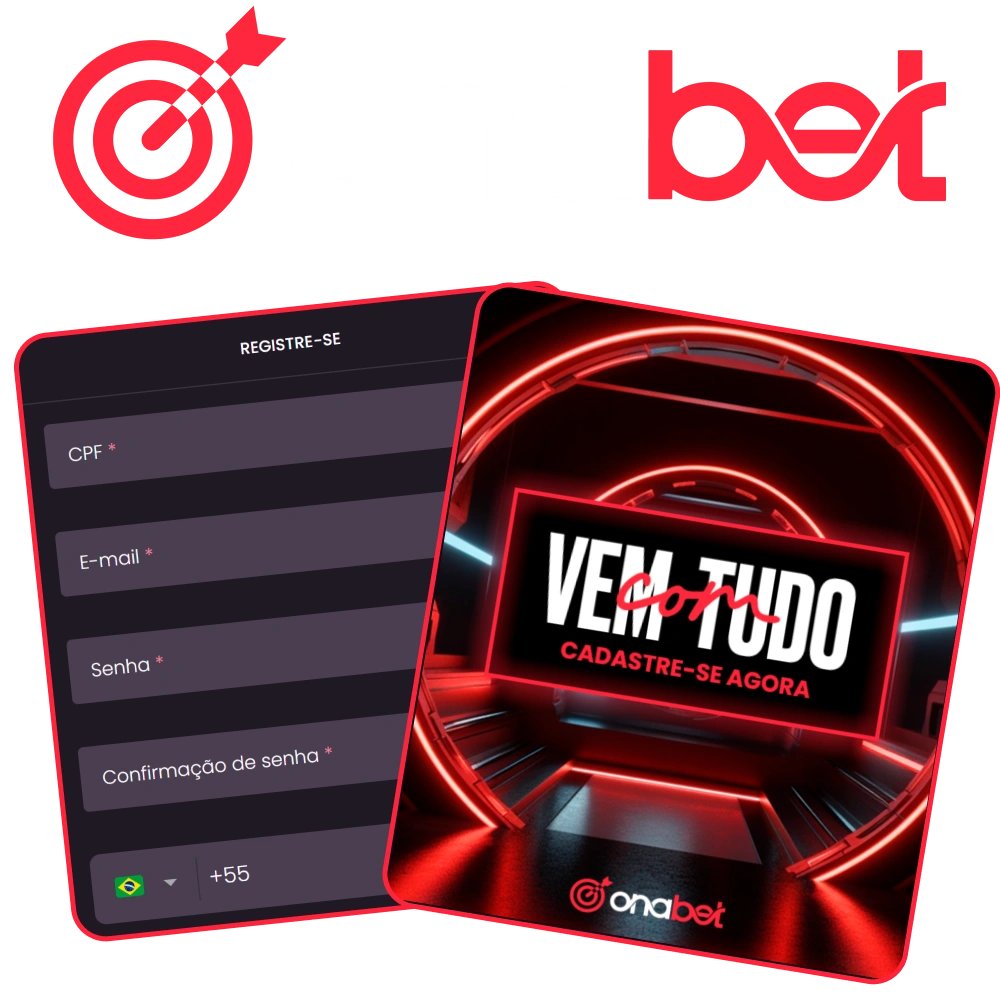 Crie sua conta na OnaBet em poucos passos.