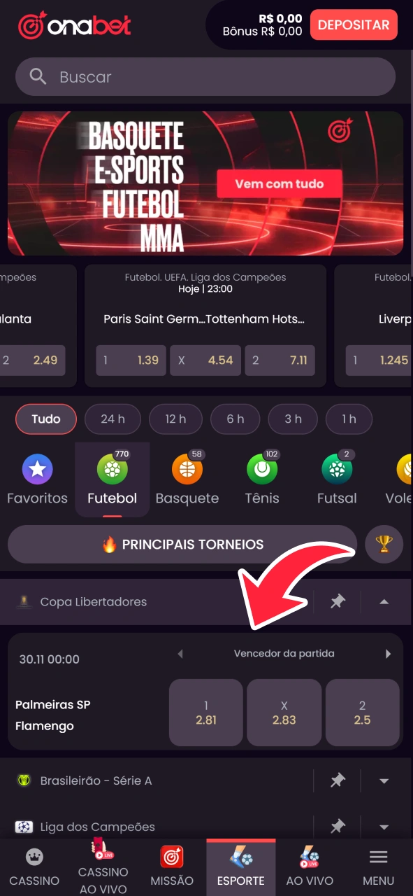 Comece a apostar ou jogar slots na OnaBet com a sua conta.